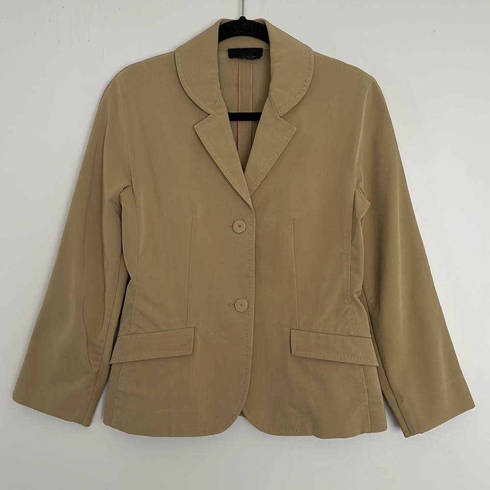 Prada Double Button Front Blazer Jacket Tan Women… - image 2